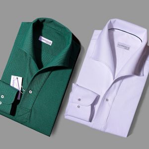 Green & White Polo shirts one piece collar