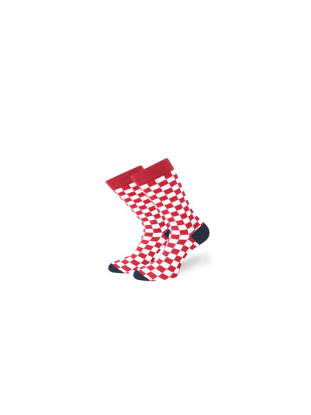 Κάλτσες Καρό Κόκκινο Άσπρο