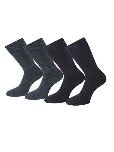 Μάλλινες Ανδρικές Κάλτσες Σετ 2 Ζεύγη Ανθρακί Μαύρο