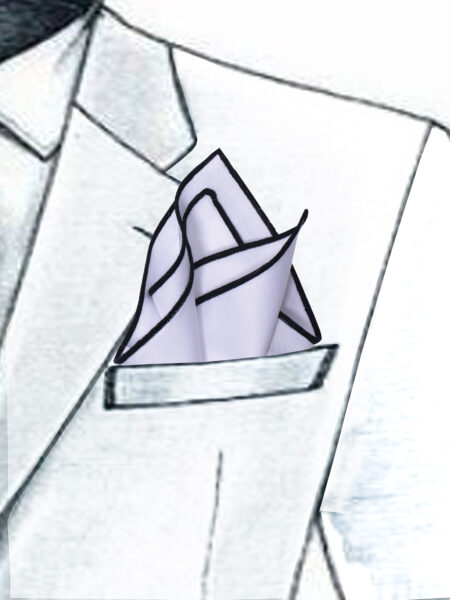 Μαντηλάκι Λευκό Τσέπης Τετράγωνο