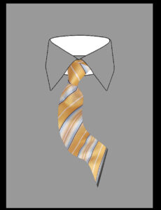 Ανδρική Γραβάτα Ριγέ Κίτρινο Σιέλ