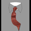 Ανδρική Γραβάτα Κόκκινη Εμπριμέ