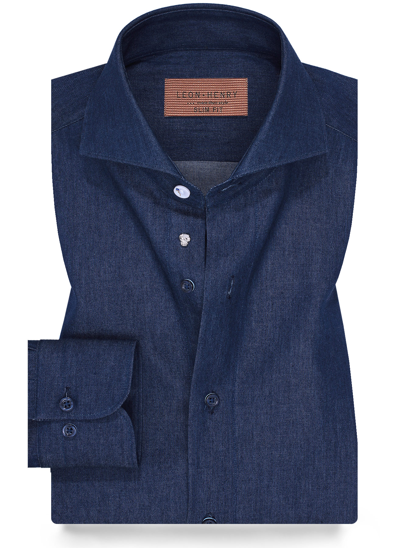 SW6LHB3448 ΠΟΥΚΑΜΙΣΟ INDIGO SLIM LINE BLUE